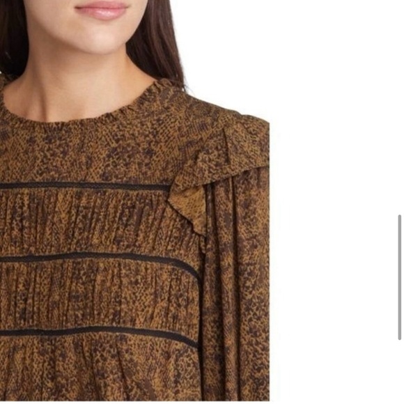 NWT Rails Faren Mini Dress reg $250 in Sepia Color - Picture 4 of 12